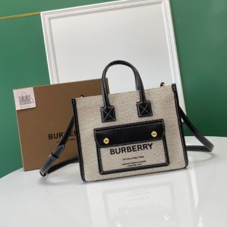 버버리 미니 프레야 토트 80696611 블랙