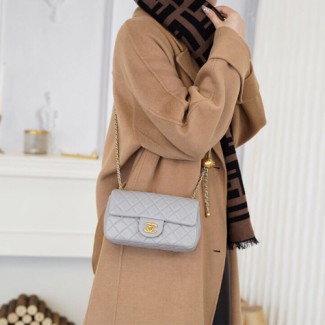  샤넬 램스킨 플랩백 스몰 AS1787 그레이