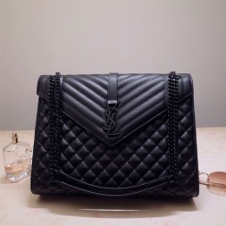 입생로랑 모노그램 엔벨로프 사첼백 라지 487198 블랙 메탈