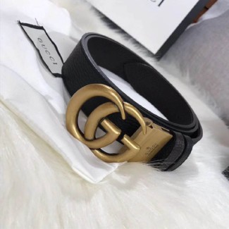 구찌 더블 G 버클 리버서블 가죽 벨트 ‎474350