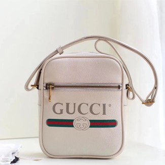 구찌 프린트 메신저 백 ‎523591 화이트