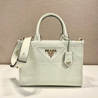 프라다 탑 스티칭 스몰 가죽 심볼 백 1BA379-3
