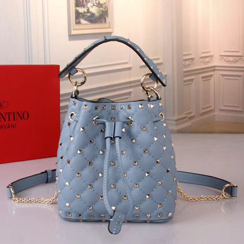 발렌티노 스몰 락스터드 스파이크 버킷 백 PW0B0B59 민트