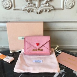 미우미우 마드라스 러브 월렛 5MH020 핑크