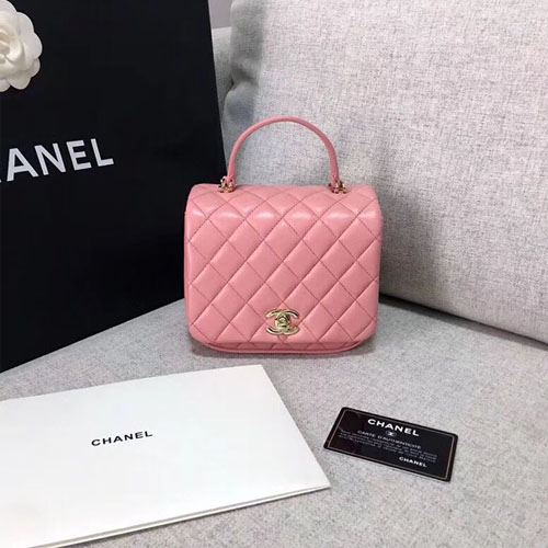 샤넬 탑 핸들 미니 플랩백 A57042 핑크
