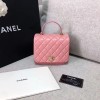 샤넬 탑 핸들 미니 플랩백 A57042 핑크
