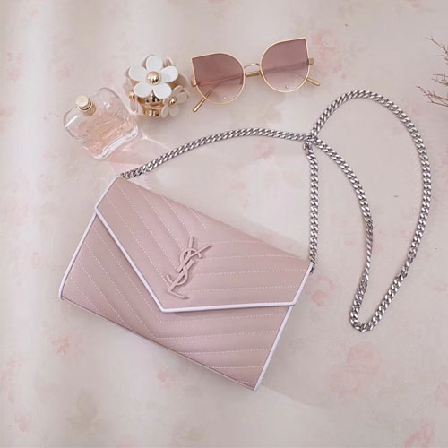 입생로랑 모노그램 체인지갑 377828 핑크