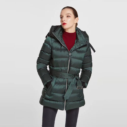 버버리 다운 후드 패딩 코트 80038681 그린