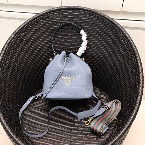 프라다 신상 가죽 버킷백 1BE018 민트