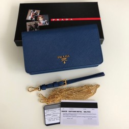 프라다 사피아노 골드체인 미니백 1ZH029 블루