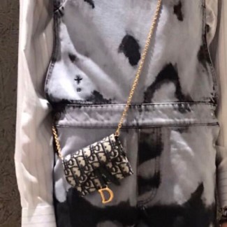 디올 SADDLE NANO 파우치 S5654 네이비