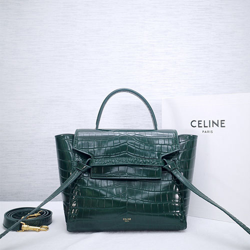 셀린느 마이크로 벨트백 180153 악어무늬 그린