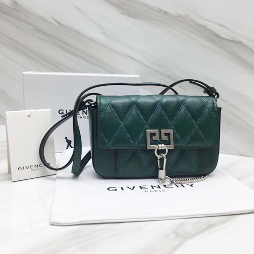 지방시 포켓 퀼팅 미니 숄더백 BB604 그린