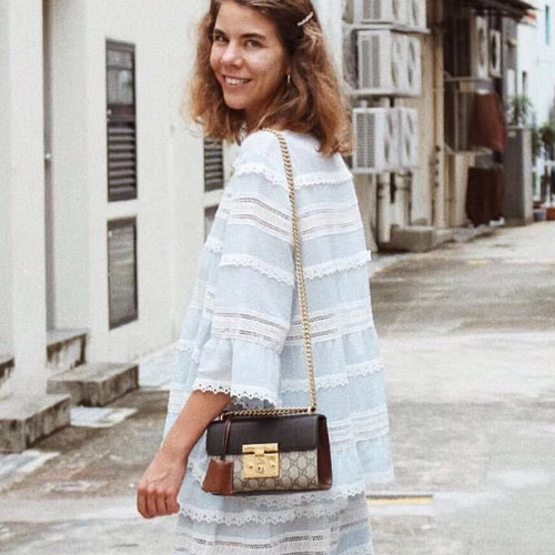 구찌 패드락 가죽 미니 숄더백 409487