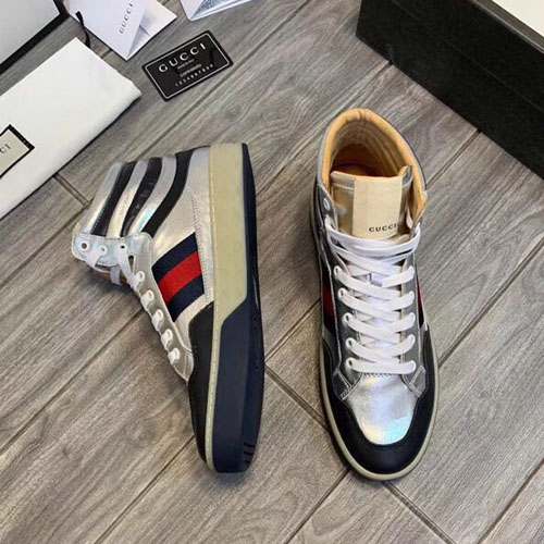 구찌 신상 하이탑 스니커즈 3976524 실버