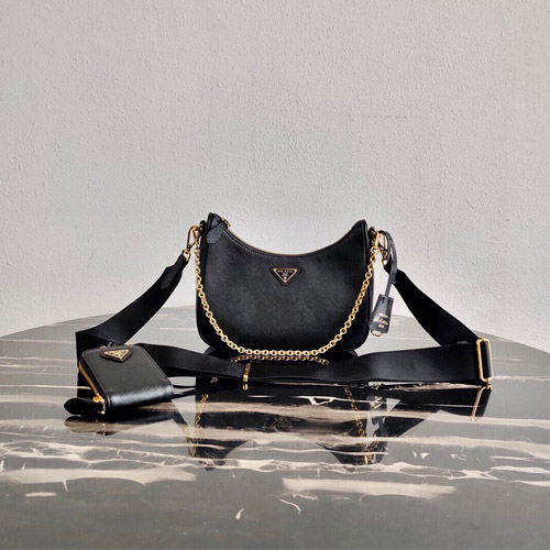 프라다 사피아노 체인 스트랩 멀티백 1BH204 블랙