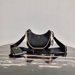 프라다 사피아노 체인 스트랩 멀티백 1BH204 블랙