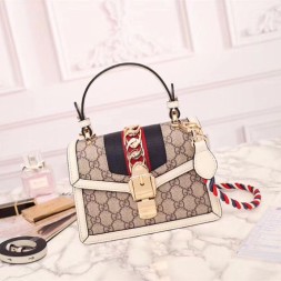 구찌 실비 탑핸들 미니백 470270 화이트