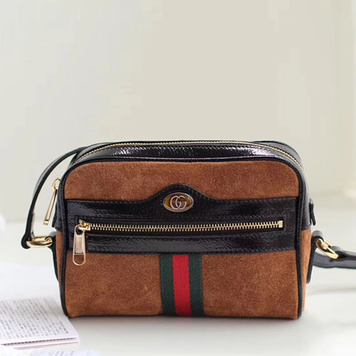 구찌 오피디아 스웨이드 미니 백 517350 브라운