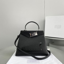 마르지엘라 스내치드 미디엄 탑핸들백 MM3307 블랙