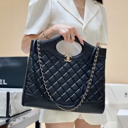 샤넬 31백 라지 AS1010 블랙 카프스킨