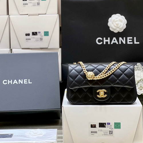 샤넬 까멜리아 볼 뉴미니 AS4041 블랙