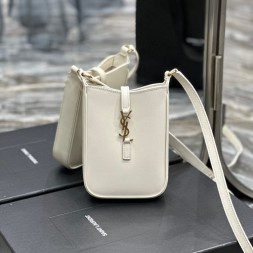 생로랑 르 5A7 미니 숄더 백 735214 화이트