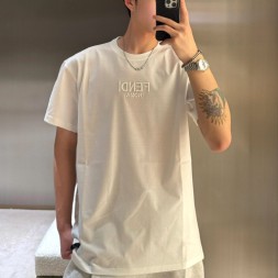 펜디 남여공용 반팔티 FD2460390 화이트