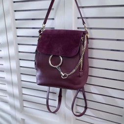 끌로에 카프스킨 Faye 미디엄 백팩 3S1192 보라