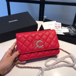 샤넬 WOC 체인 플랩백 AP1794 캐비어 레드