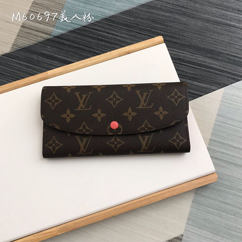 루이비통 모노그램 에밀리 장지갑 M60697 오렌지핑크