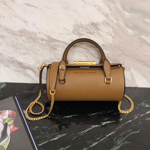 프라다 시빌 사피아노 레더백 1BA216 브라운