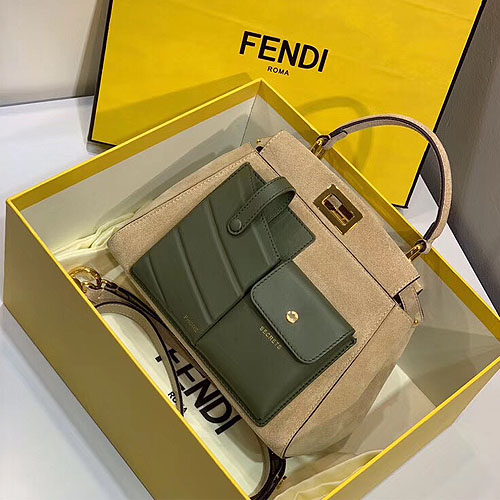 펜디 미니 피카부 포켓백 8BN311 카키색