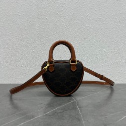 셀린느 트리오페 하트백 198223 브라운