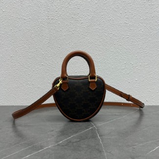 셀린느 트리오페 하트백 198223 브라운