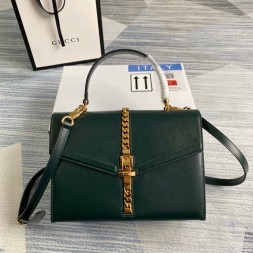 구찌 실비 1969 스몰 탑 핸들 백 ‎602781 그린