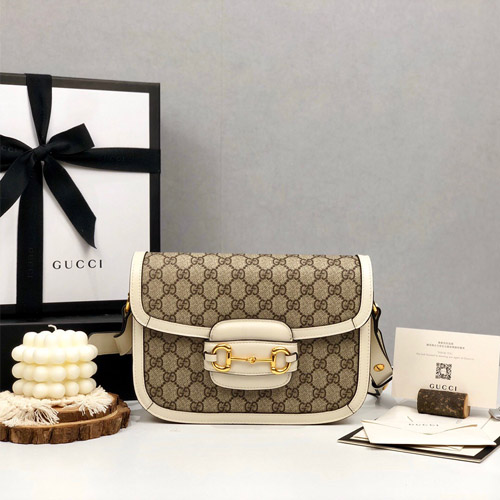 구찌 1955 홀스빗 핸드백 602204 화이트