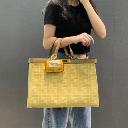 펜디 피카부 X-캔버스 토트백 6F1892 옐로우