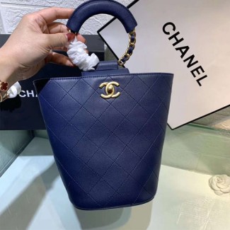 샤넬 크루즈 브레이슬릿 버킷백팩 AS1362 네이비