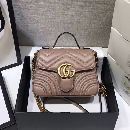 구찌 마몬트 미니 탑핸들백 547260 누드핑크