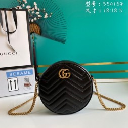 구찌 마몽 미니 라운드 숄더백 550154 블랙