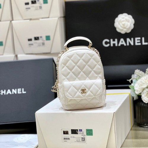샤넬 클래식 미니 백팩 AS3753 화이트