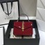 구찌 1969 실비 레더 미니 탑 핸들백 589479 에나멜 레드