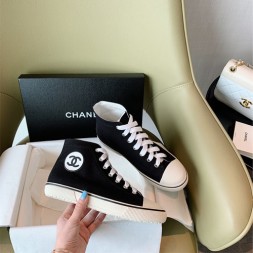 샤넬 캔버스 스니커즈 G34264 블랙