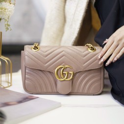 구찌 GG 마몽 스몰 숄더백 443497 누드