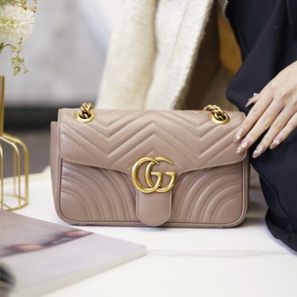 구찌 GG 마몽 스몰 숄더백 443497 누드