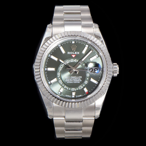 [ V2 ] 롤렉스 남성용 스카이드웰러 콤비 검판  R37014-8 42MM