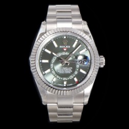 [ V2 ] 롤렉스 남성용 스카이드웰러 콤비 검판  R37014-8 42MM