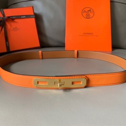 에르메스 신상  벨트 XTY184  오렌지  금장