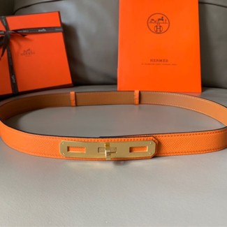 에르메스 신상  벨트 XTY184  오렌지  금장